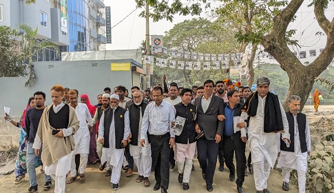 শ্রীনগরে আ.লীগের মনোনীত প্রার্থীর গণসংযোগ 