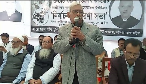 নবীনগরে মুক্তিযোদ্ধা সমাবেশে নৌকাকে বিজয়ী করার আহবান