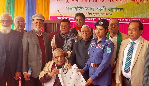 গোপালগঞ্জে ১০০ বীর মুক্তিযোদ্ধাকে সংবর্ধনা
