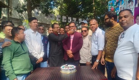 শ্রীনগরে উপজেলা যুবলীগের সভাপতির জন্মদিন উদযাপন