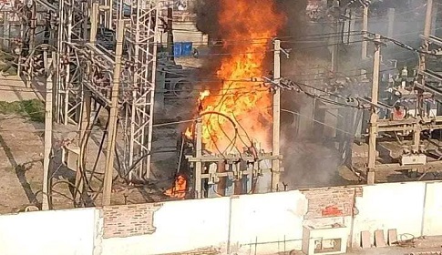 গাজীপুর পল্লী বিদ্যুৎ অফিসের সাব স্টেশনে অগ্নিকাণ্ড