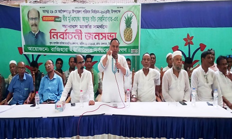 আগৈলঝাড়ায় আনারস প্রতীকের সমর্থনে নির্বাচনী জনসভা
