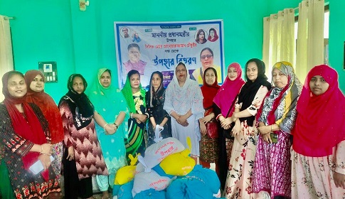 সিলেটে মহিলা যুবলীগের খাদ্য সামগ্রী বিতরণ