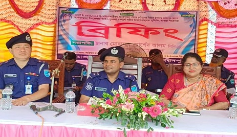 ৬ষ্ঠ উপজেলা নির্বাচনের ৪র্থ ধাপ উপলক্ষে ফরিদপুর জেলা পুলিশের ব্রিফিং