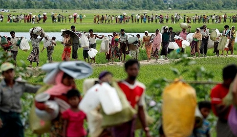 রাখাইনের বাসিন্দাদের বাংলাদেশ সীমান্তবর্তী এলাকা ছাড়ার আহ্বান