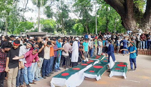 কফিন ধরে আন্দোলন চালিয়ে যাওয়ার শপথ শিক্ষার্থীদের