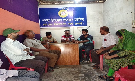 পাংশা উপজেলা প্রেস ক্লাবের অস্থায়ী কার্যলয়ে মাসিক সভা অনুষ্ঠিত