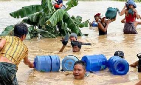 মিয়ানমারে ভয়াবহ বন্যা, ৩৩ জনের মৃত্যু
