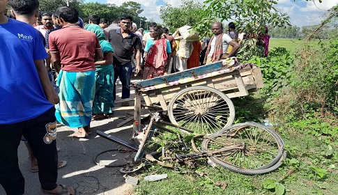 গোবিন্দগঞ্জে লরির ধাক্কায় প্রাণ গেল ভ্যানযাত্রীর
