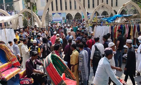 হিযবুত তাহরীরের সমাবেশ ঘিরে বায়তুল মোকাররমে কড়া নিরাপত্তা