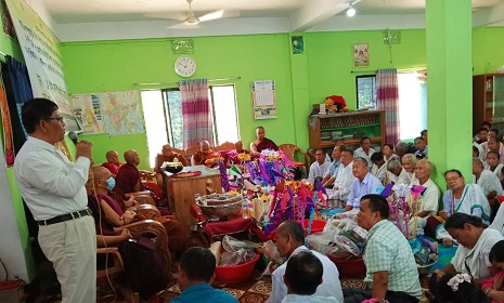 ওয়াগ্গা-সাপছড়ি বৌদ্ধ বিহারে লাভী শ্রেষ্ঠ সিবলী ও মার বিজয়ী উপ-গুপ্ত অর্হত বুদ্ধমূর্তি উৎসর্গ