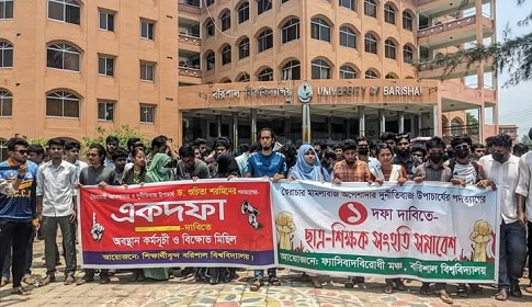 ববি ভিসির অপসারণ আন্দোলনে শিক্ষকরা