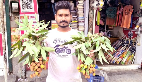 অপরিপক্ব লিচুতেই সয়লাব ঈশ্বরদীর বাজার