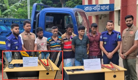 আন্তঃজেলা ডাকাত দলের পাঁচ সদস্য গ্রেফতার
