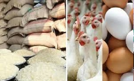 চালের খুচরা বাজার চড়া, দাম কম মুরগি-ডিমের