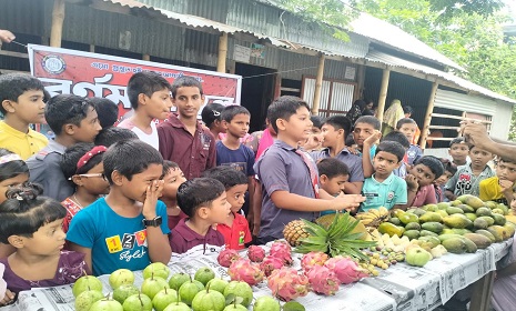 ফরিদপুরের কানাইপুর বর্ণমালা স্কুলে ফল উৎসব