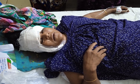 সালথায় গভীর রাতে ঘরে ঢুকে নারীকে কুপিয়ে জখম