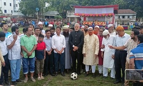 কৃষি বিজ্ঞানী ড.আলী আফজাল ফুটবল টুর্নামেন্টের উদ্বোধন