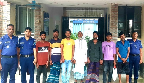 সালথায় ওয়ারেন্টভূক্ত সাত আসামি গ্রেফতার