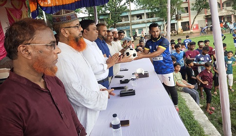 পাংশায় জুলাই স্মরণে আন্তঃইউনিয়ন ফুটবল টুর্নামেন্ট শুরু