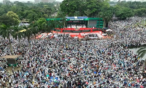 কানায় কানায় পূর্ণ জামায়াতের সমাবেশ