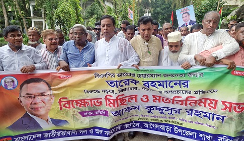 গৌরনদীতে বিএনপির বিক্ষোভ মিছিল ও সমাবেশ