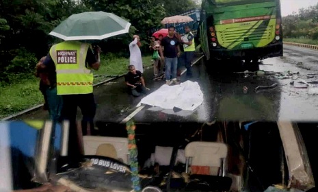 মাইক্রোবাসে ঢাকা যাওয়ার পথে শশুর ও পুত্রবধু নিহত