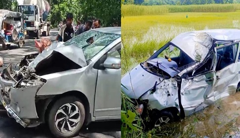 বড়াইগ্রামে পৃথক মহাসড়কে একই সময়ে দুর্ঘটনা: নিহত ১, আহত ১  