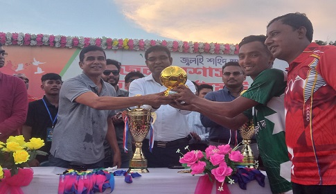 পঞ্চগড় জুলাই স্মৃতি ফুটবল টুর্নামেন্টে চ্যাম্পিয়ন পঞ্চগড় সদর উপজেলা