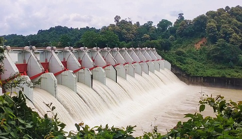 তৃতীয় দফায় ৬ ইঞ্চি খোলা হলো কাপ্তাই বাঁধের জলকপাট