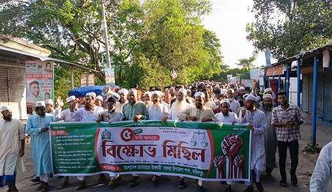 সালথায় জামায়াতে ইসলামীর বিক্ষোভ মিছিল