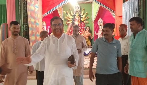 কাপ্তাইয়ে পূজা মন্ডপ পরিদর্শন করলেন জামায়াত মনোনীত এমপি প্রার্থী এ্যাড. মোখতার আহমেদ