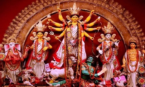 ষষ্ঠী পূজার মধ্য দিয়ে শারদীয় দুর্গাপূজা শুরু