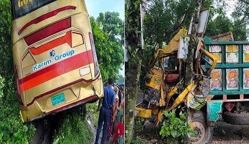 ফরিদপুর-মাগুরা মহাসড়কে পৃথক দু'টি সড়ক দুর্ঘটনায় আহত ৩