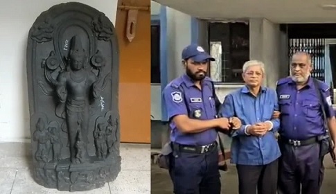 সাভারে চার মণ ওজনের প্রাচীন বিষ্ণুমূর্তি উদ্ধার