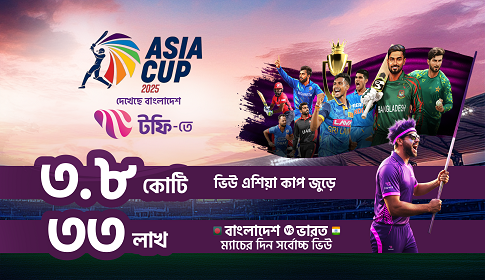 ৩ কোটি ৩৮ লক্ষ দর্শক নিয়ে এশিয়া কাপ লাইভ স্ট্রিমিং-এ রেকর্ড গড়লো টফি