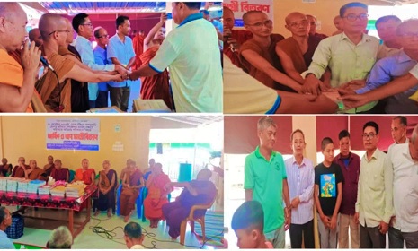 গুইমারায় সহিংসতায় ক্ষতিগ্রস্তদের পাশে কাপ্তাইয়ের বৌদ্ধ ধর্মাবলম্বীরা