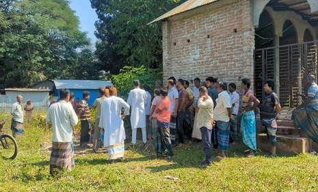 ফরিদপুরে মন্দিরের গাছ কেটে বিক্রি করে দিলেন কথিত যুবদল নেতা সাইফুল