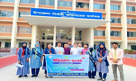 পায়ে হেঁটে ১৫০ কি.মি. পরিভ্রমণে গোবিপ্রবির দুই জনসহ চার ছাত্রী