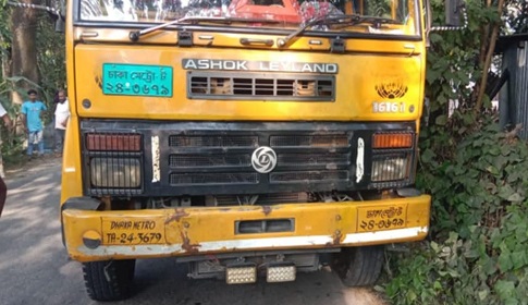 চাটমোহরে ট্রাকের চাকায় পিষ্ট হয়ে ভ্যান চালক নিহত