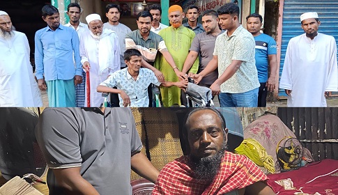 প্রতিবন্ধীদের মুখে হাসি ফোটালেন প্রবাসী আকবর হোসেন