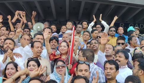 ফরিদপুরে মহান বিপ্লব ও সংহতি দিবস উপলক্ষে জেলা ও মহানগর বিএনপির সমাবেশ শোভাযাত্রা 