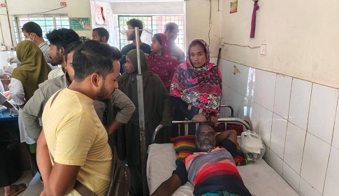 রাসেল ভাইপার নিয়ে হাসপাতালে হাজির সাপে কাটা কৃষক 