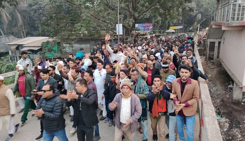 নড়াইল- ২ আসনে ফরিদুজ্জামান ফরহাদের নির্বাচনী প্রচার মিছিল 