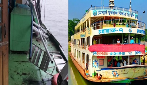 ঘন কুয়াশায় মেঘনায় দুর্ঘটনার কবলে যাত্রীবাহি লঞ্চ