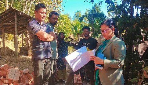 কাপ্তাইয়ে সরকারি খাস জায়গায় অবৈধ স্থাপনা নির্মাণ বন্ধ করলেন এসিল্যান্ড