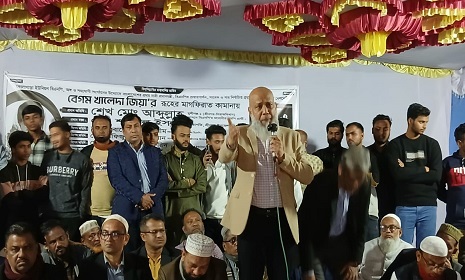 শ্রীনগরে স্বেচ্ছাসেবক দলের উদ্যোগে খালেদা জিয়ার রুহের মাগফিরাত কামনায় দোয়া 