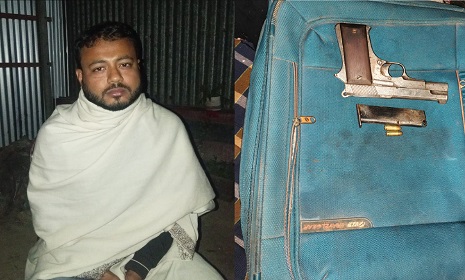 ফরিদপুরে যৌথ অভিযানে অস্ত্র ও গুলিসহ উপজেলা যুবদলনেতা গ্রেপ্তার