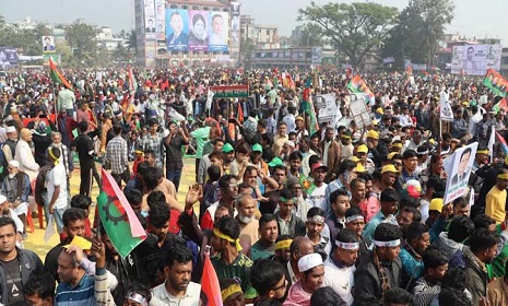 ২২ বছর পর খুলনায় তারেক রহমান, জনসভায় মানুষের ঢল
