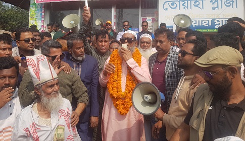 শ্রীনগরে ধানের শীষের প্রার্থীর গণসংযোগ ও পথসভা